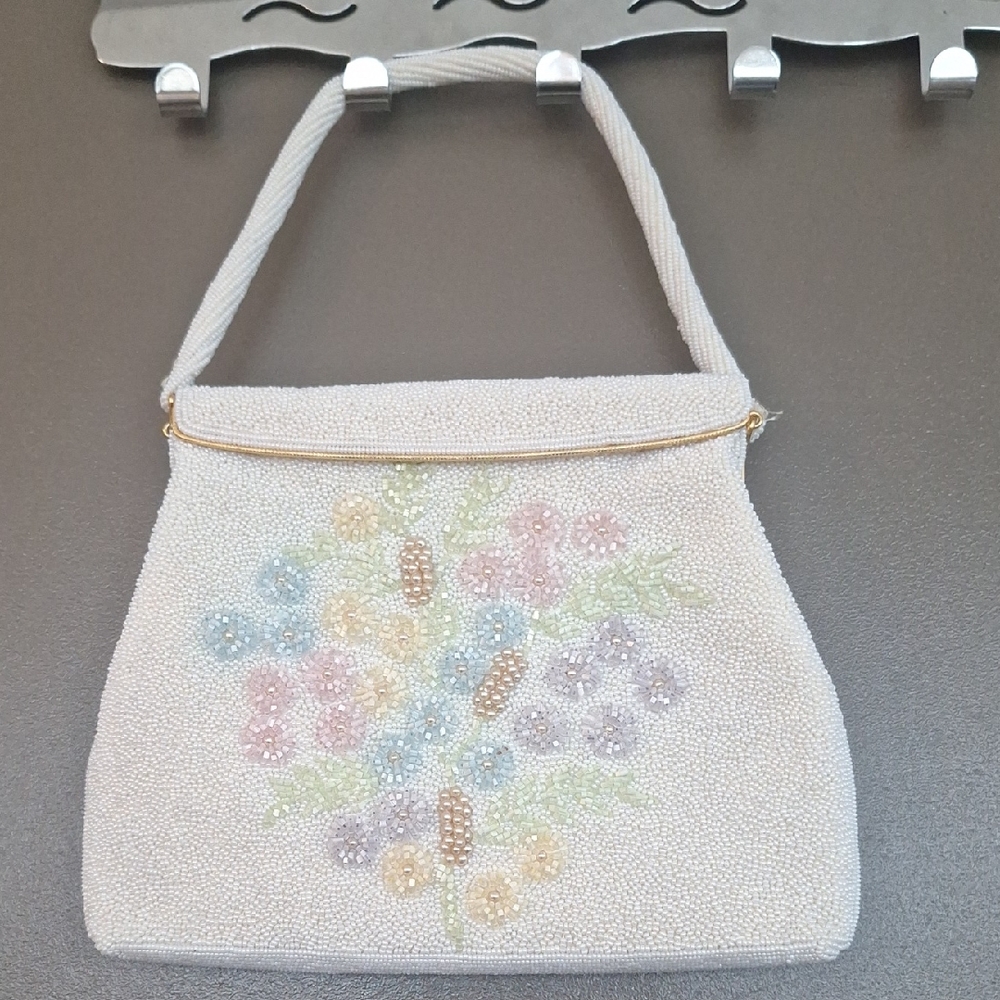 Vintage Hong Kong Beaded Small Purse Spring Wedding